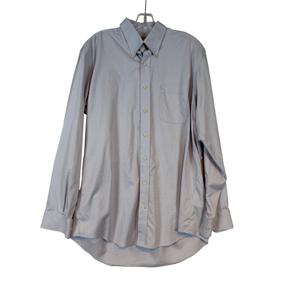 Kirkland Signature Mens Traditional Fit Non-Iron Cotton Check Shirt 16-34/35